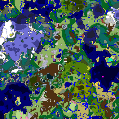 Map of Minecraft seed 7476145388830453770 around spawn