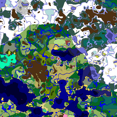 Predicted biome map of Java 26.3 seed -966958527549112019 around estimated spawn