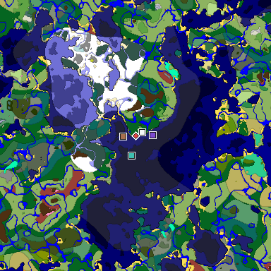 Predicted biome map of Java 26.3 seed -4616837714818344473 around estimated spawn