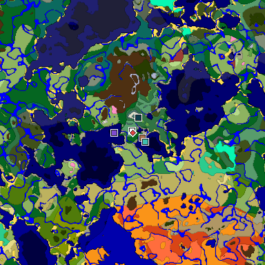 Predicted biome map of Java 26.3 seed -7531018447007279815 around estimated spawn