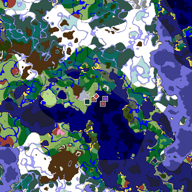 Map of Minecraft seed -5631252058717202764 around spawn