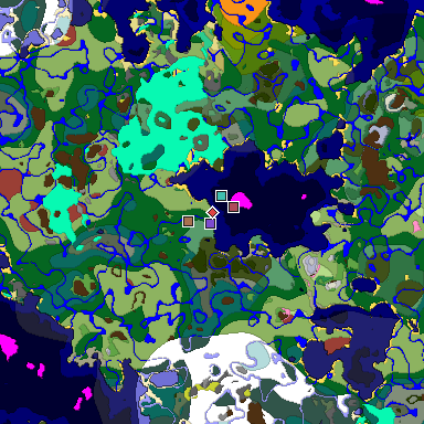 Map of Minecraft seed 5310392569480588946 around spawn