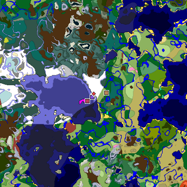 Map of Minecraft seed -3959032786136134788 around spawn