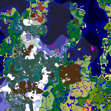 Map of Minecraft seed -7005502707304880409 around spawn