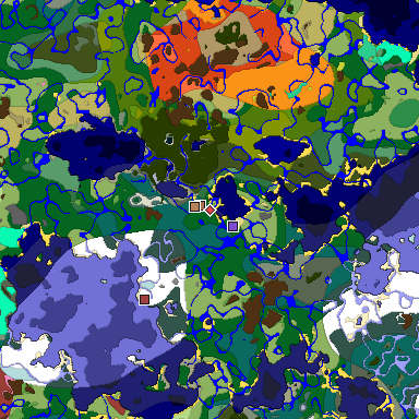 Predicted biome map of Java 26.3 seed 2633046014862798806 around estimated spawn