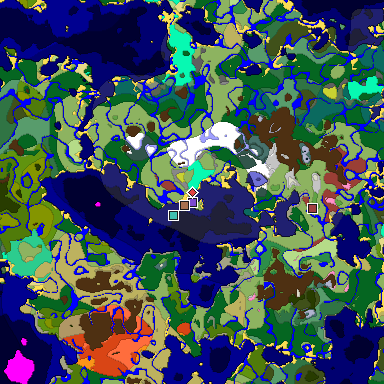 Predicted biome map of Java 26.3 seed -178221462903058907 around estimated spawn