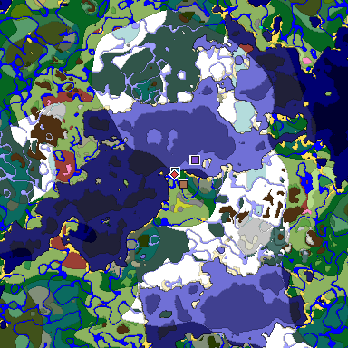 Predicted biome map of Java 26.3 seed -5561815741460814632 around estimated spawn