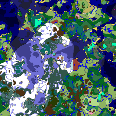 Predicted biome map of Java 26.3 seed 1823190581716023088 around estimated spawn