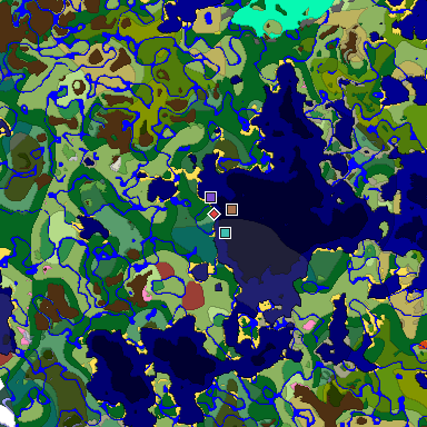 Predicted biome map of Java 26.3 seed -222104071793887465 around estimated spawn