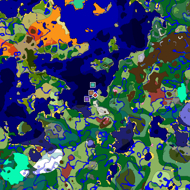 Predicted biome map of Java 26.3 seed -1123839151158608042 around estimated spawn