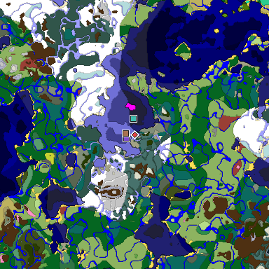 Predicted biome map of Java 26.3 seed 4940217177552899624 around estimated spawn