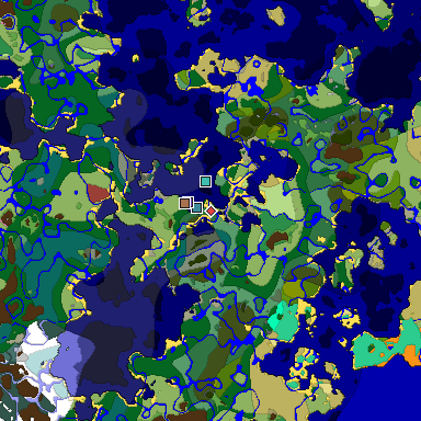 Predicted biome map of Java 26.3 seed 6732854999563225148 around estimated spawn