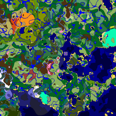 Predicted biome map of Java 26.3 seed 1536722361978014783 around estimated spawn