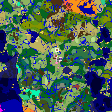 Predicted biome map of Java 26.3 seed -6148470260888182419 around estimated spawn