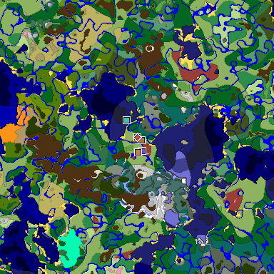 Predicted biome map of Java 26.3 seed 26892750454917586 around estimated spawn