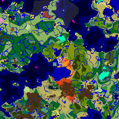 Predicted biome map of Java 26.3 seed -126877706729665958 around estimated spawn