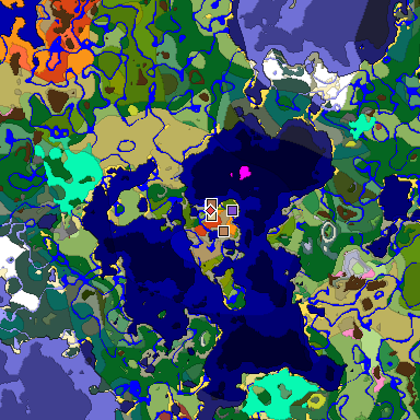 Predicted biome map of Java 26.3 seed 1181173301221650081 around estimated spawn