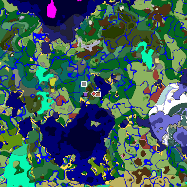 Predicted biome map of Java 26.3 seed 519057068327673881 around estimated spawn