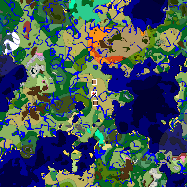 Predicted biome map of Java 26.3 seed 546209630734464213 around estimated spawn