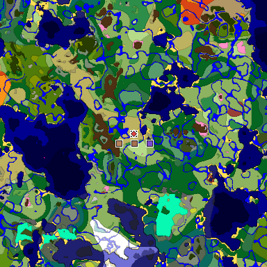 Predicted biome map of Java 26.3 seed 2837625024971420665 around estimated spawn