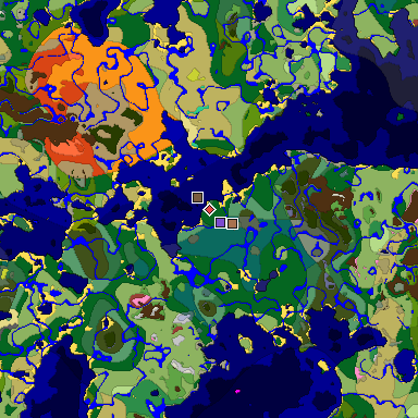 Predicted biome map of Java 26.3 seed 1956083973964307083 around estimated spawn