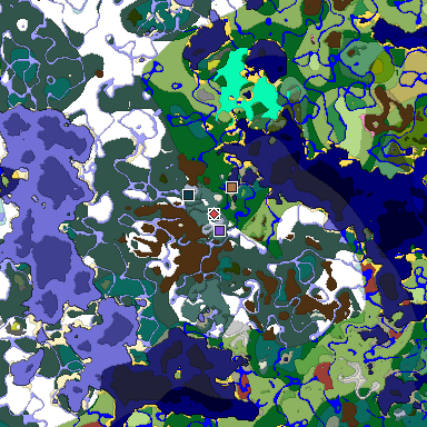 Predicted biome map of Java 26.3 seed 1515734682818851221 around estimated spawn