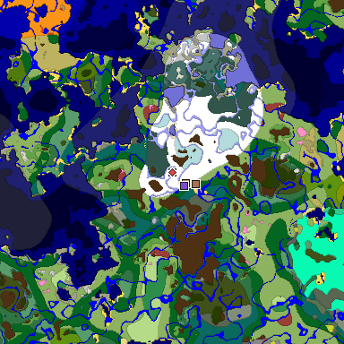 Predicted biome map of Java 26.3 seed 7344457034937019153 around estimated spawn