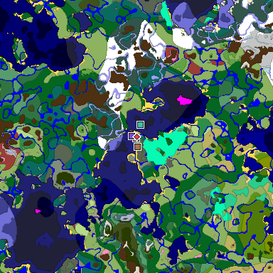 Map of Minecraft seed 3883664589880814114 around spawn