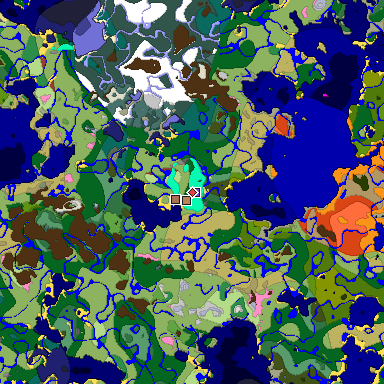 Map of Minecraft seed -960125331092372641 around spawn