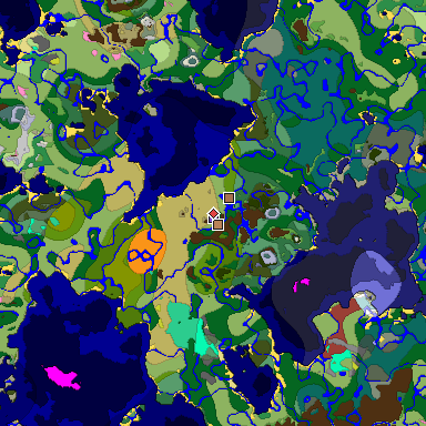 Map of Minecraft seed -4677592295525099051 around spawn