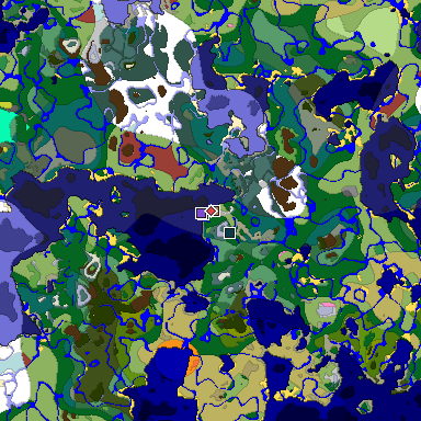 Map of Minecraft seed -5056846734782403719 around spawn