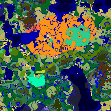 Predicted biome map of Java 26.3 seed -1750665152733561623 around estimated spawn