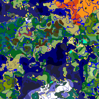 Map of Minecraft seed 2284454836006263156 around spawn