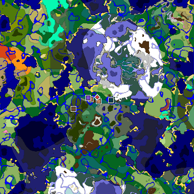 Map of Minecraft seed -756550333762446401 around spawn