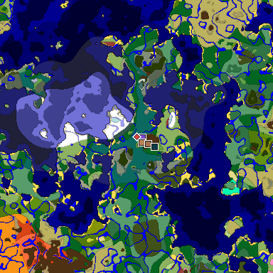 Map of Minecraft seed -4377769386115165988 around spawn