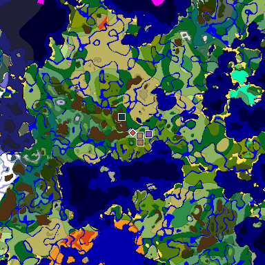 Predicted biome map of Java 26.3 seed 11802852124482179 around estimated spawn