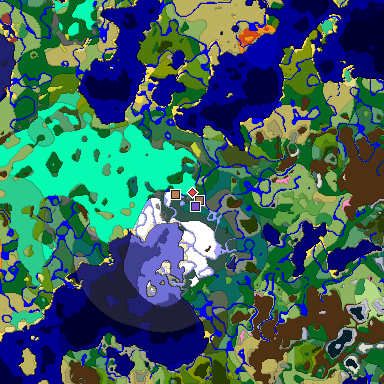 Predicted biome map of Java 26.3 seed -6066738100417222153 around estimated spawn