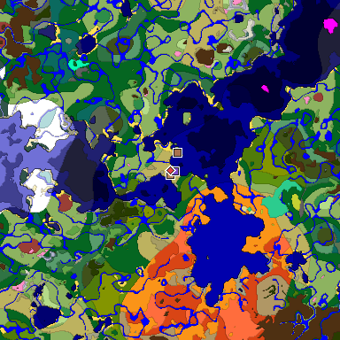 Map of Minecraft seed -523110340734004551 around spawn