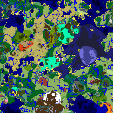 Predicted biome map of Java 26.3 seed 4688966687248689507 around estimated spawn