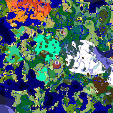 Predicted biome map of Java 26.3 seed -775895939036755786 around estimated spawn