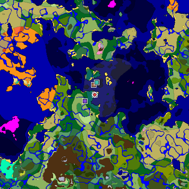 Predicted biome map of Java 26.3 seed -6669256068079113778 around estimated spawn