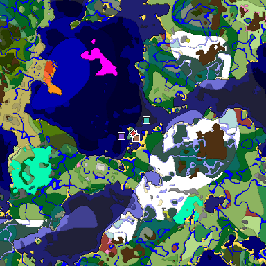 Predicted biome map of Java 26.3 seed -8667187806947232293 around estimated spawn