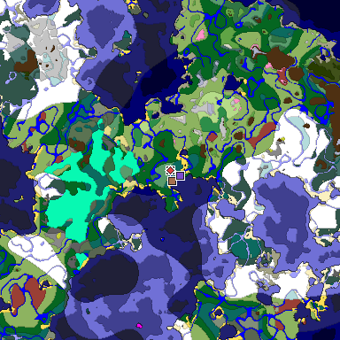 Predicted biome map of Java 26.3 seed 4301190248981412603 around estimated spawn