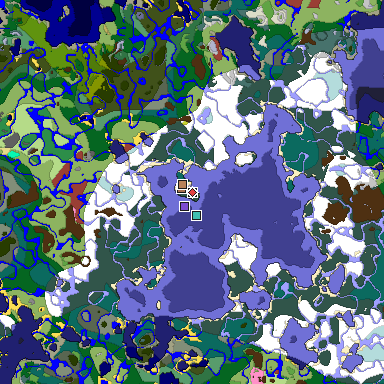 Predicted biome map of Java 26.3 seed -5576264473758535321 around estimated spawn