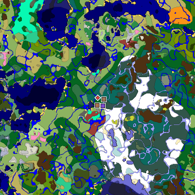 Predicted biome map of Java 26.3 seed 2611333757644771792 around estimated spawn