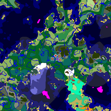 Predicted biome map of Java 26.3 seed 6868667651776404211 around estimated spawn