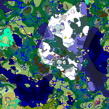 Predicted biome map of Java 26.3 seed 204410607733733866 around estimated spawn