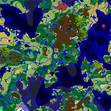 Map of Minecraft seed -4863040845586196330 around spawn