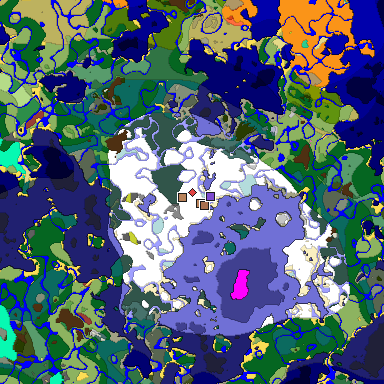 Predicted biome map of Java 26.3 seed -7488207974946242013 around estimated spawn