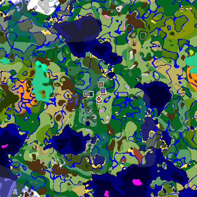 Map of Minecraft seed -5348196038579241885 around spawn